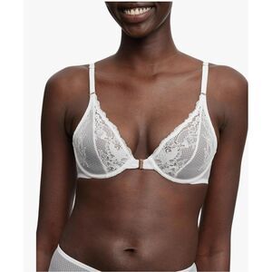 Skarlett Blue NWT Flaunt Front Close Underwire Bra White 34D